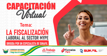  Capacitación online gratis sobre "La Fiscalización Laboral al Sector Mypes" de la DRTPE - Madre de Dios