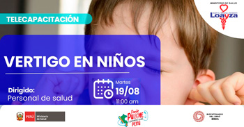  Capacitación online gratis "Vertigo en niños" del Hospital Nacional Arzobispo Loayza