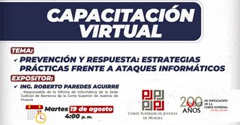  Capacitación online  "Prevención y Respuesta: Estrategias Prácticas frente a Ataques Cibernéticos" 