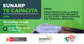  Capacitación online Problemática de la doble regularización mediante la ley 27157 y resoluciones del tribunal registral