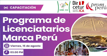  Capacitación virtual "Programa de Licenciatarios Marca Perú" de la Dircetur Ica