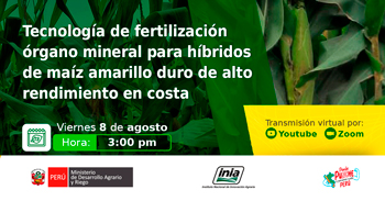  Capacitación online Tecnología de fertilización órgano mineral para híbridos de maíz amarillo duro de alto rendimiento