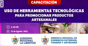   Capacitación online "Uso de Herramientas Tecnológicas para Promocionar Productos Artesanales" 