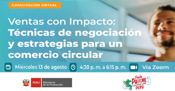  Capacitación online "Ventas con Impacto: Técnicas de negociación y estrategias para un comercio circular"  