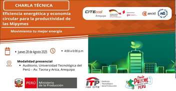  Charla presencial "Eficiencia Energética y Economía Circular para la productividad de la Mipymes" 