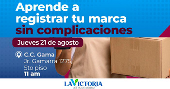  Charla presencial gratis  "Aprende a registrar tu marca" de la Municipalidad de Jesús María