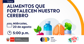  Charla online "Alimentos que fortalecen nuestro cerebro"  del ONP