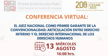  Conferencia El juez nacional como garante de la articulación entre el derecho interno y el internacional de los DDHH