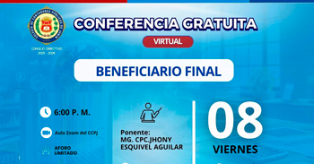  Conferencia online "Beneficiario Final" del Colegio de Contadores Públicos de Junín