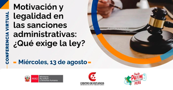  Conferencia online gratis "Motivación y legalidad en las sanciones administrativas: ¿Qué exige la ley?"
