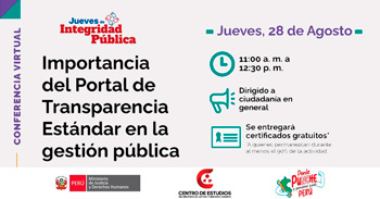  Conferencia online "Importancia del Portal de Transparencia Estándar en la gestión pública" 