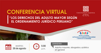  Conferencia online "Los Derechos del Adulto Mayor según el Ordenamiento Jurídico Peruano"