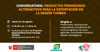  Conversatorio presencial "Productos Promisorios Alternativos para la Exportación" de Rediagro Ica