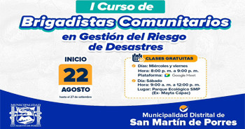 I Curso "Brigadistas Comunitarios en Gestión del Riesgo de Desastres" 