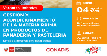  Curso presencial "Gestión y acondicionamiento de la materia prima en productos de panadería y pastelería" 