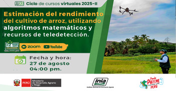  Curso online ""Estimación del rendimiento del cultivo de arroz, utilizando algoritmos matemáticos..." 