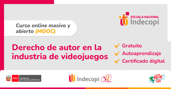  Curso online gratis con certificado sobre "Derecho de autor en la industria de videojuegos" 