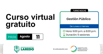  Curso online gratis "Gestión Publica" de la Municipalidad Laredo
