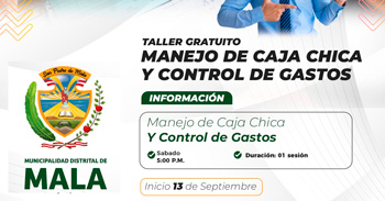  Curso online gratis "Manejo de caja chica y control de gastos" de la Municipalidad de Mala