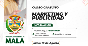  Curso online gratis "Marketing y publicidad" de la Municipalidad de Mala