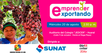 Evento presencial gratis "Emprender Exportando Chancay 2025" del Dircetur - Gobierno Regional de Lima