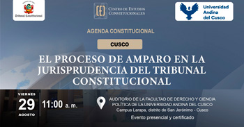  Evento presencial "El proceso de amparo en la jurisprudencia del Tribunal Constitucional"