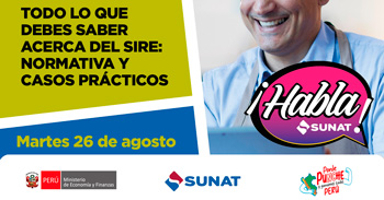  Evento online gratis "Todo lo que debes saber acerca del sire: normativa y casos prácticos" de la SUNAT