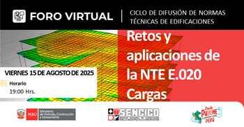  Foro online gratis "Retos y Aplicaciones de la Norma Técnica E.020 Cargas"