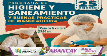  Taller presencial "Higiene, Saneamiento y Buenas Prácticas de Manufactura" de la Municipalidad de Abancay