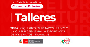  Taller presencial Requisitos técnicos de Estados Unidos y Unión Europea para la exportación de productos orgánicos