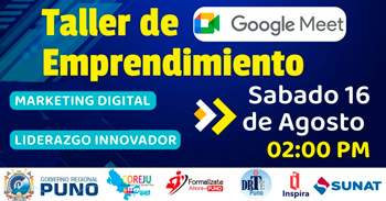  Taller online "Marketing Digital y Liderazgo Innovador" de la DRTPE Puno