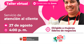  Taller online "Servicio de atención al cliente" del PRODUCE