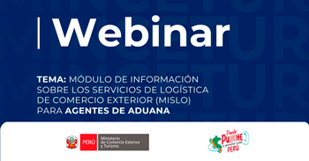  Webinar online gratis "Módulo de Información sobre los Servicios de Logística de Comercio Exterior (MISLO) "  