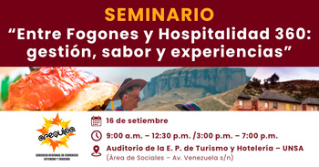 Seminario presencial "Entre Fogones y Hospitalidad 360: gestión, sabor y experiencias" de Gercetur Arequipa