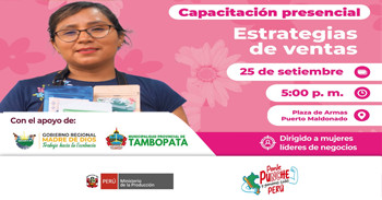 Capacitación presencial gratuita: "Estrategias de ventas" de PRODUCE