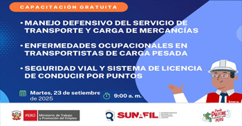 Capacitación presencial gratis "Juntos por la seguridad y salud de los trabajadores"  de la SUNAFIL