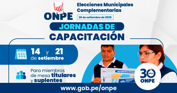 Capacitación presencial "Miembros de mesa de las Elecciones Municipales Complementarias (EMC) 2025" de la ONPE