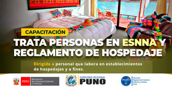  Capacitación presencial "Trata personas en ESNNA y reglamento de hospedajes" de la DIRCETUR Puno