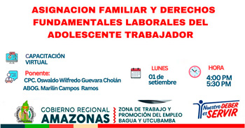  Capacitación online Asignación Familiar Derechos Fundamentales Laborales del Adolescente Trabajador