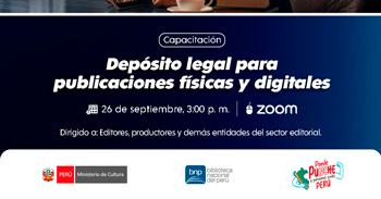 Capacitación online "Depósito legal para publicaciones físicas y digitales" de la BNP