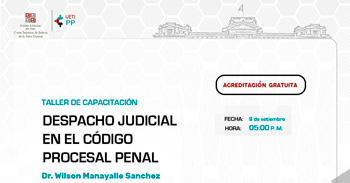  Capacitación online "Despacho judicial en el código procesal penal" 