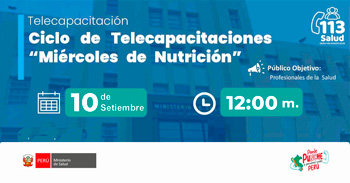  Capacitación online gratis "Lactancia materna exclusiva -Calostro - Absorción del hierro" del MINSA