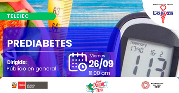 Capacitación online gratis "Prediabetes" del Hospital Nacional Arzobispo Loayza