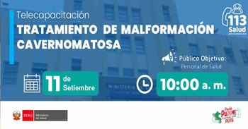  Capacitación online gratis sobre "Tratamiento de Malformación Cavernomatosa" 