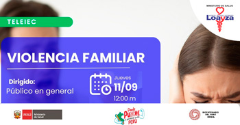 Capacitación online gratis "Violencia familiar" del Hospital Nacional Arzobispo Loayza