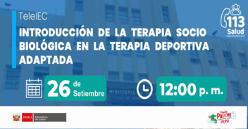 Capacitación online "Introducción de la terapia socio biológica en la terapia deportiva adaptada" del MINSA