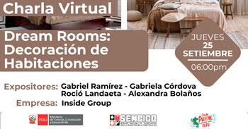 Charla online gratis "Dream Rooms: Decoración de Habitaciones" del SENCICO