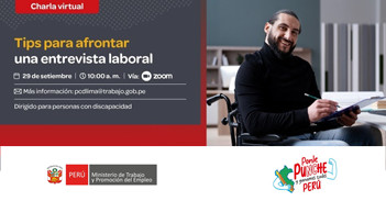 Charla online gratis "Tips para afrontar una entrevista laboral" del MTPE