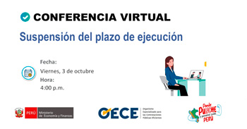 Conferencia virtual gratuita "Suspensión del plazo de ejecución" del OECE