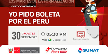 Conferencia online gratis "Gestión Empresarial: De la idea al éxito" de de la DRTPE de Tacna